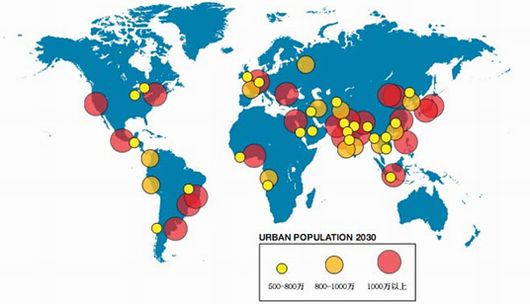 世界人口日_世界人口分部图