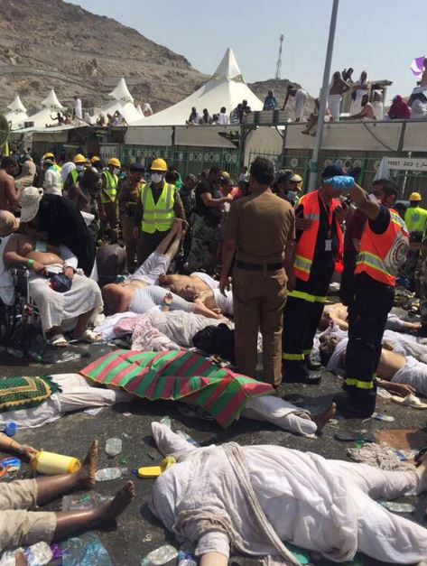 沙特麦加发踩踏事故 至少220人死450人伤