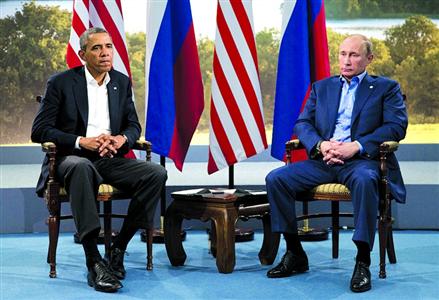 2013年6月，奥巴马和普京在北爱尔兰八国集团峰会上会晤，也是两人最后一次正式会谈。