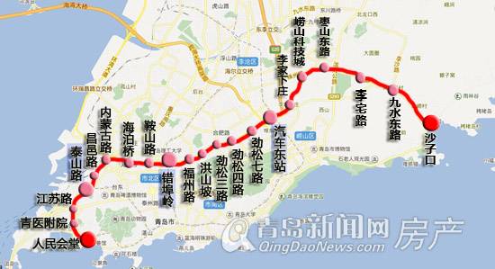 青岛调整地铁交通近期建设规划 主要涉及四条线