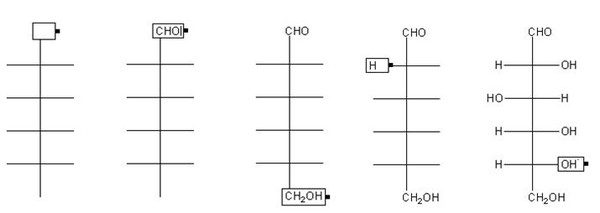 chemdraw破解版绘制fischer葡萄糖结构图