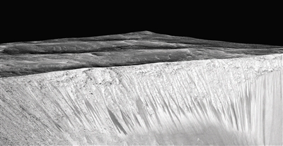 NASA称在火星发现液态水证据(组图)