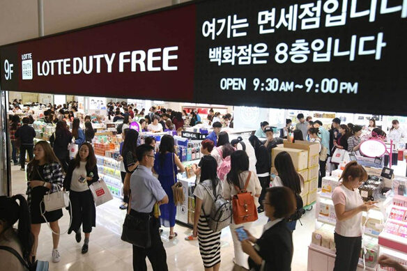 中国游客挤爆韩国免税店 长假模式提前开启