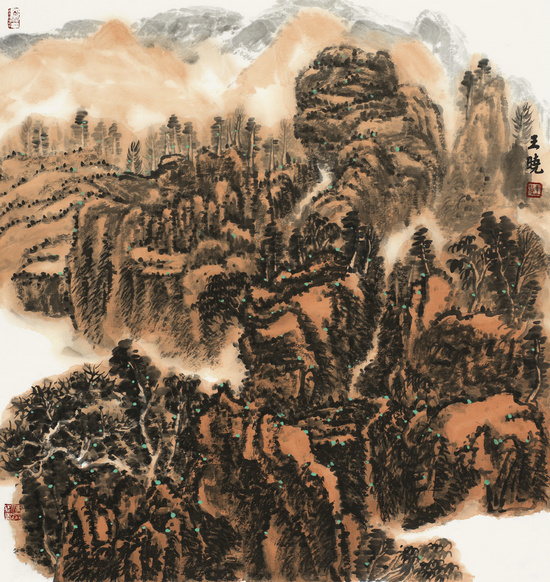 王晓山水画作品亮相翰墨青州·2015中国书画年会