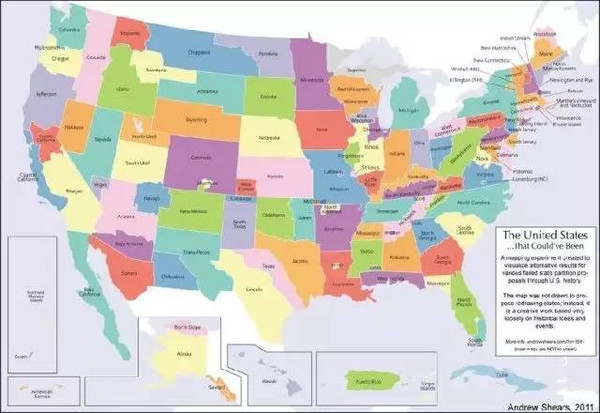 读懂28张趣味地图,5分钟全面了解美国各州特色图片
