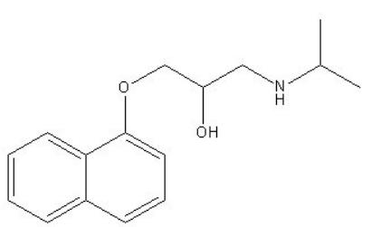 盐酸普萘洛尔片分子结构图