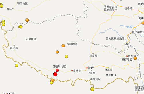 西藏日喀则市聂拉木县发生4.2级地震 震源深度6千米