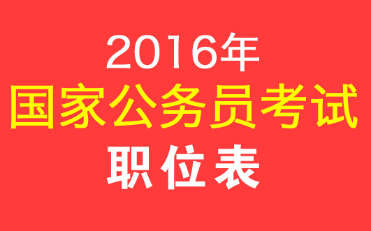 2016国家公务员考试云南职位表丨职位表下载