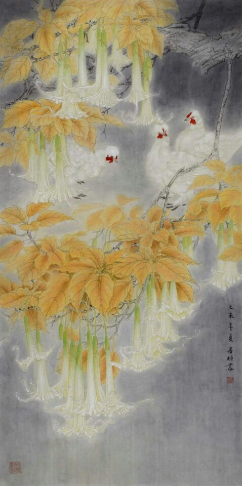 画家房栋与他的工笔花鸟画