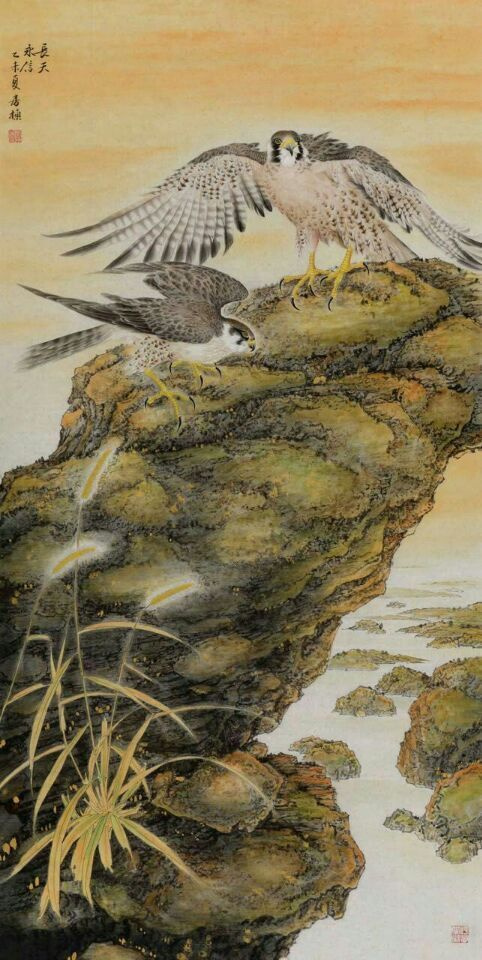 画家房栋与他的工笔花鸟画