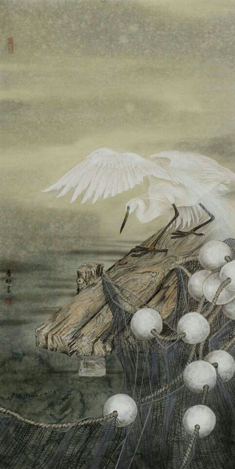 画家房栋与他的工笔花鸟画