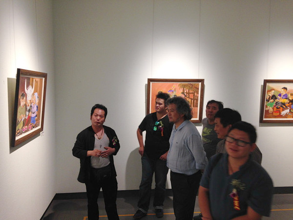 凯里学院郑彤到青岛美术馆参加"山海对话"画展