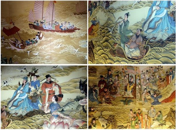 八仙过海的神话传说壁画