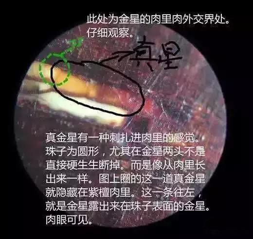 小叶紫檀真假金星鉴别就是这么简单图片