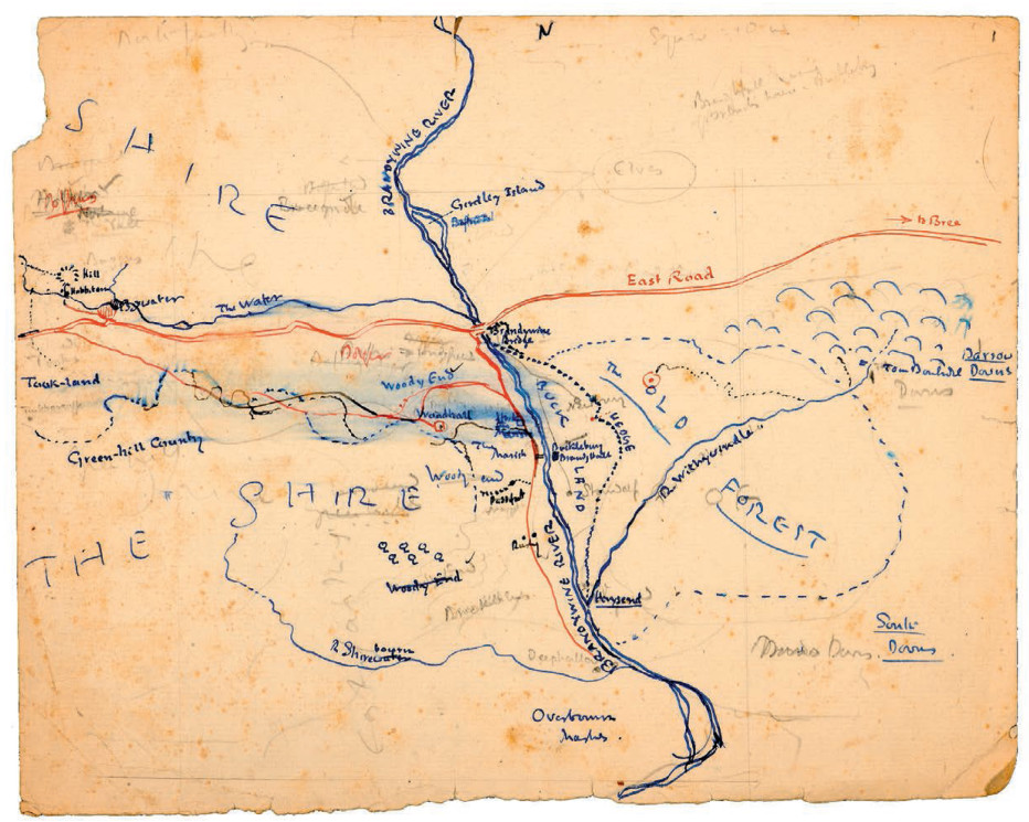 在写《指环王》前,托尔金亲手绘制了这些中土世界地图