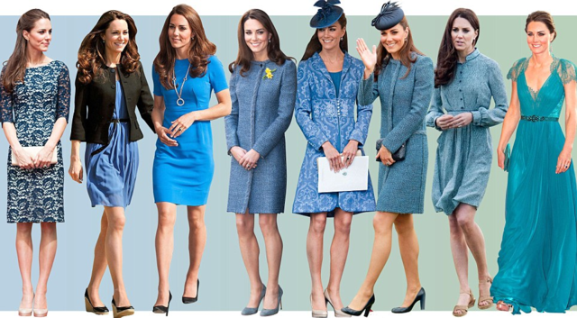 媒体发现蓝色在凯特所有服装颜色的比例也占到了21%。而年轻的王妃又赋予了这种色彩新的风格内涵：自信、温柔、知性、谦逊、教养等等。