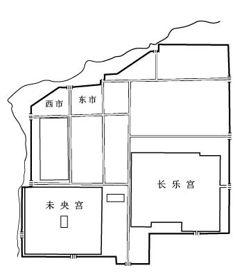 西汉长安平面图