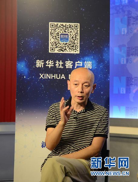 演员葛优接受新华社专访(9月8日摄)。新华社发(李玉新)