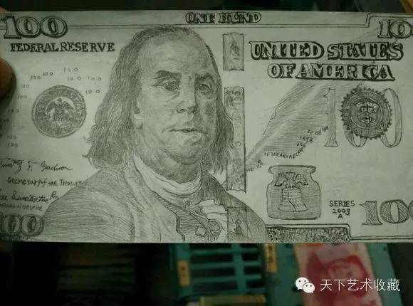 逼真手绘纸币