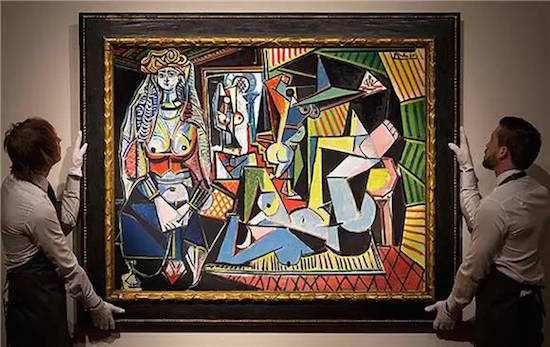 纽约佳士得拍卖毕加索的《阿尔及尔的女人（“O”版本）》，以1.79亿美元成交（约11.13亿元人民币）