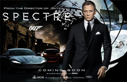 电影007系列最新一集《007:幽灵党》海报 