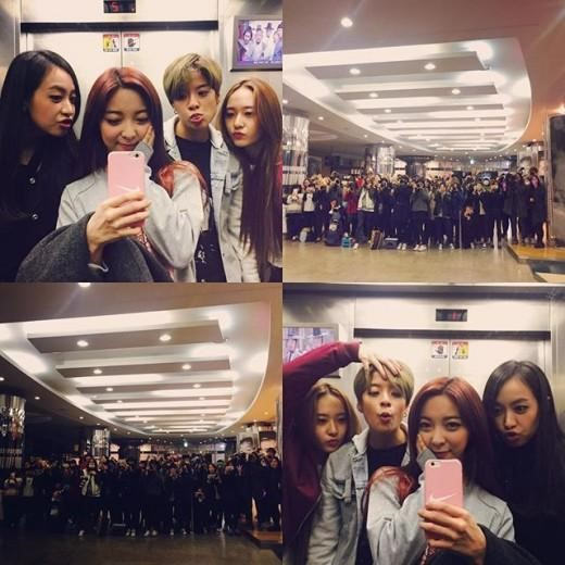 11月6日,女团f(x)成员luna通过instagram公开了与成员们的合照