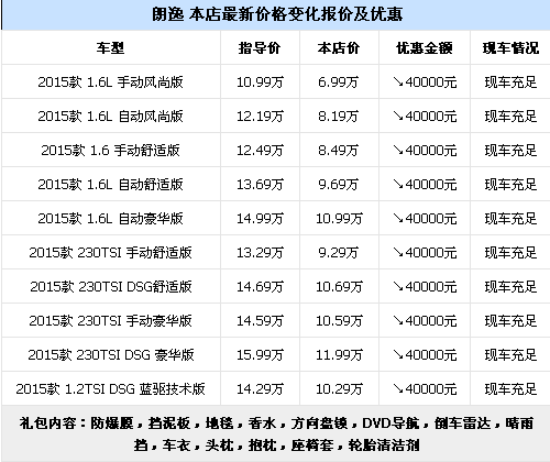 大众朗逸1.6l价格-上海朗逸1.4t新报价!