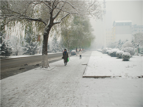 吉林立冬时节降雪降温