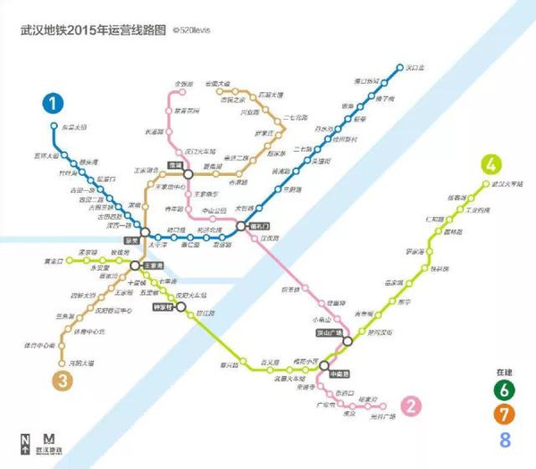 2017年武汉地铁线路图