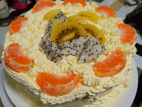 家庭简易版:自制水果生日蛋糕
