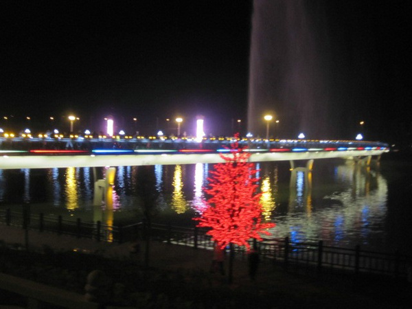 三门峡涧河桥畔:绚丽夜景惹人醉