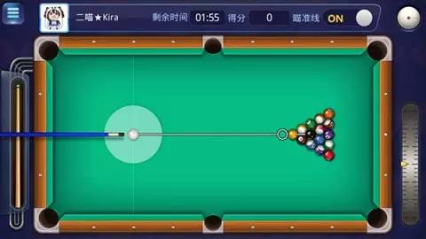 腾讯桌球真人对战桌球手游优雅绝杀一杆进洞