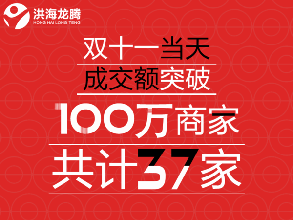 2015双11捷报,洪海龙腾15.7亿领跑服务商