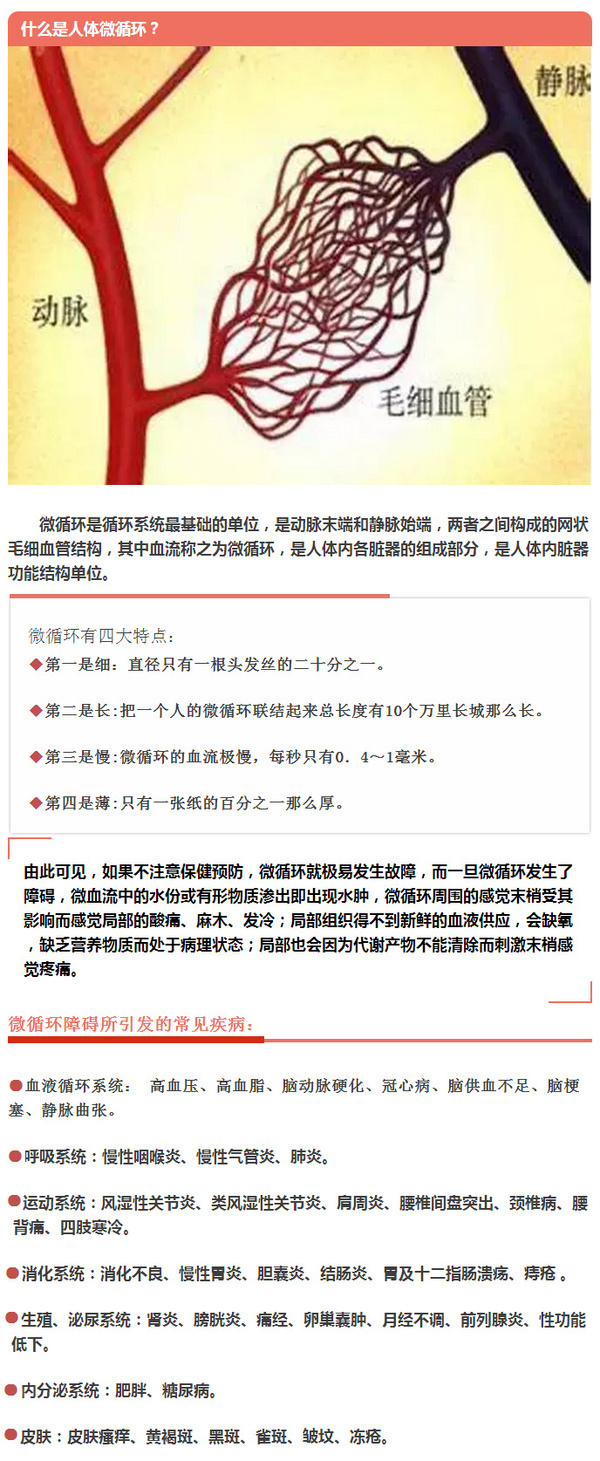 人体微循环障碍及引发的疾病
