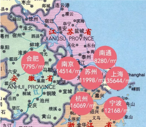 令人悲伤的中国房价地图图片