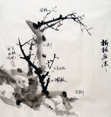 李文秀国画欣赏之画梅技法