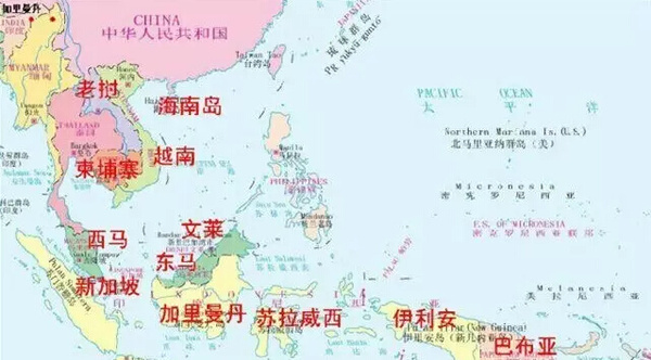 亚洲板块大陆(中国海南,广东,广西,云南,越南,老挝,柬埔寨,缅甸等)之图片