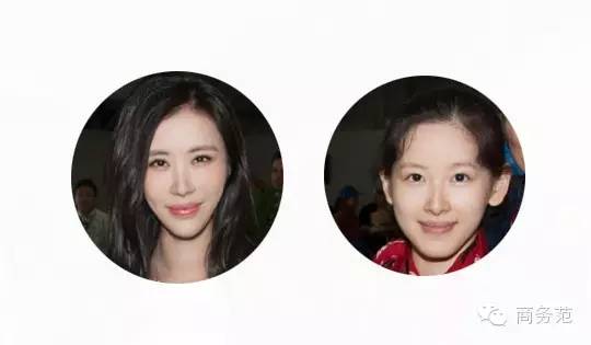 以前一直没意识到, 田小姐和奶茶妹妹是同款长相,无论脸型(长脸),鼻