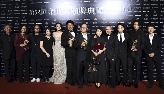 侯孝贤执导的《刺客聂隐娘》以最佳剧情片、最佳导演等五项大奖成为当晚最大赢家