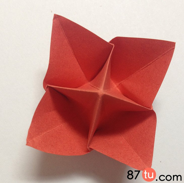 儿童折纸小红花折纸图解教程
