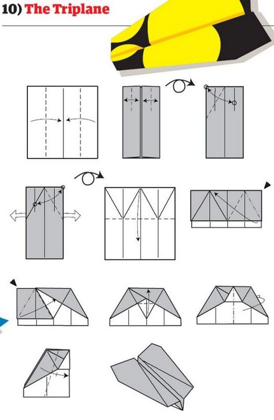 折纸大全:纸飞机的12种折法