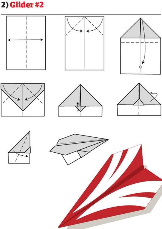 折纸大全:纸飞机的12种折法