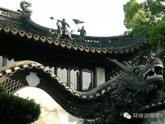上海豫园的5条龙墙