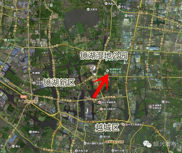 "展望大绍兴,建设新镜湖",位于镜湖新区的梅山江两岸慢生活休闲区规划