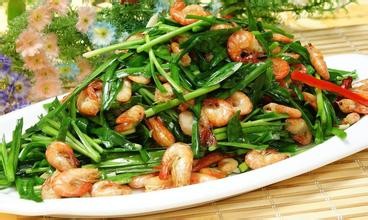 1,韭菜炒虾肉