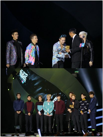 exo bigbang瓜分mama 2ne1合体粉丝泪奔