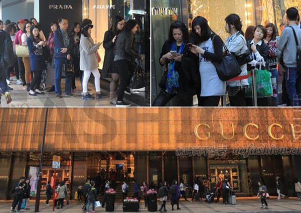 Prada、Miu Miu、Gucci尖沙咀店促销引来不大批消费者。