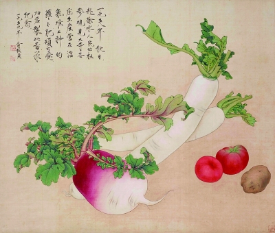 菜园秋熟(中国画) 俞致贞