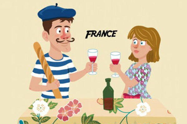 法国人喝葡萄酒都非常讲究,他们认为给自己倒酒是一种低下