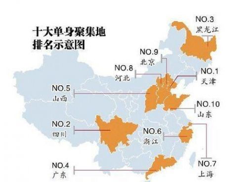 外语 外语新闻  recently, a map of china"s top ten gathering